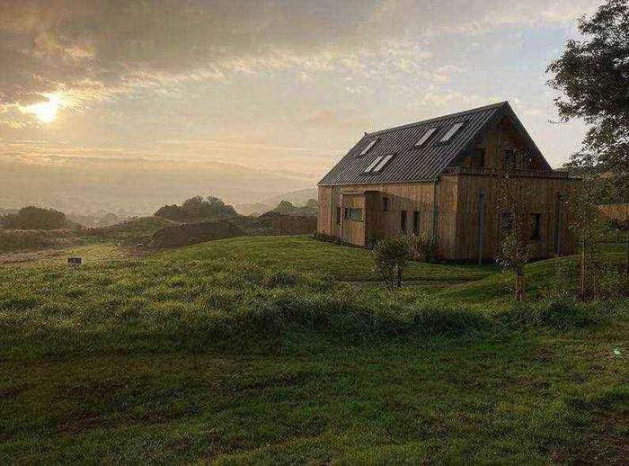nHouse at sunset