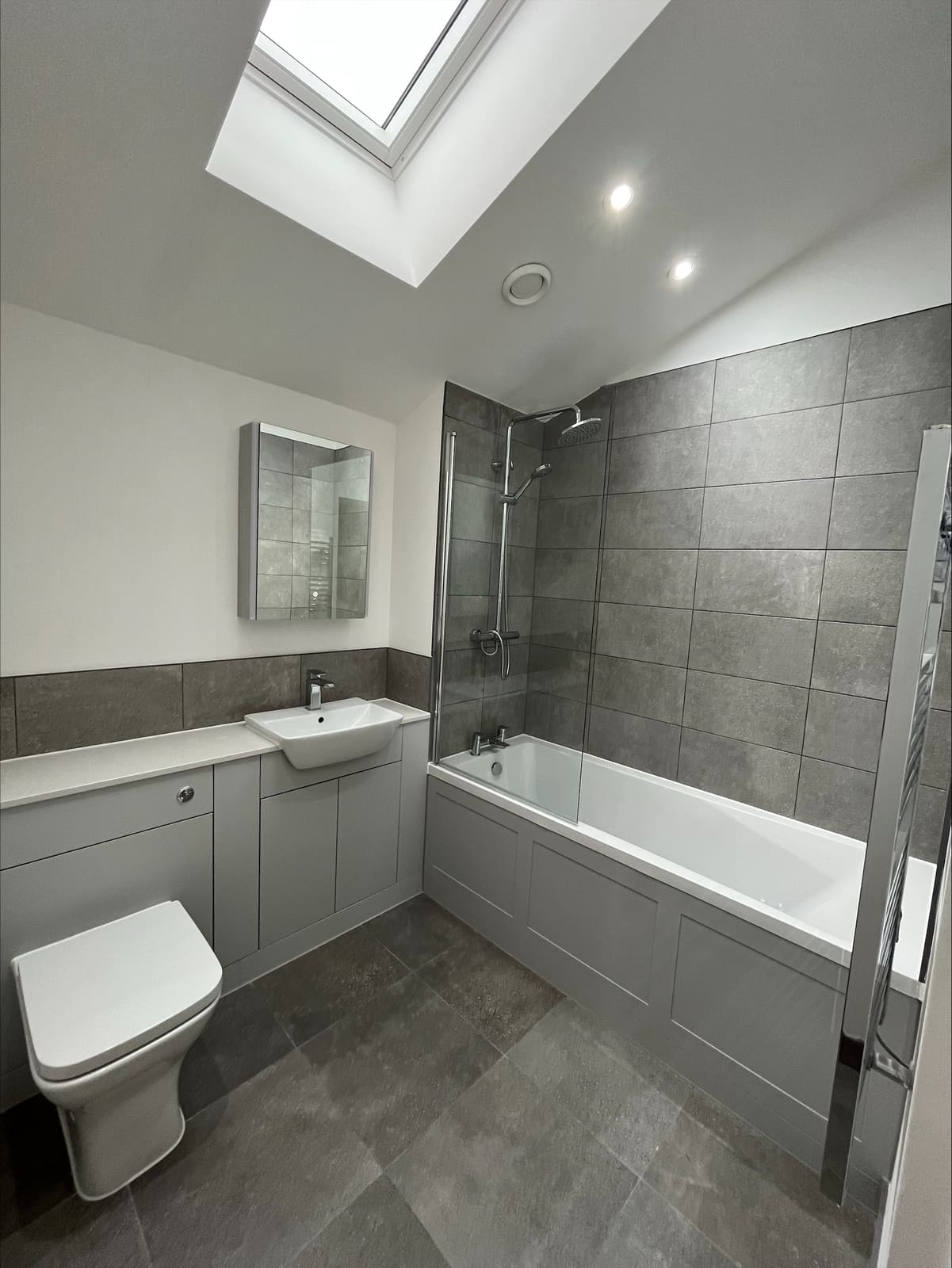 Bathroom under a rooflight